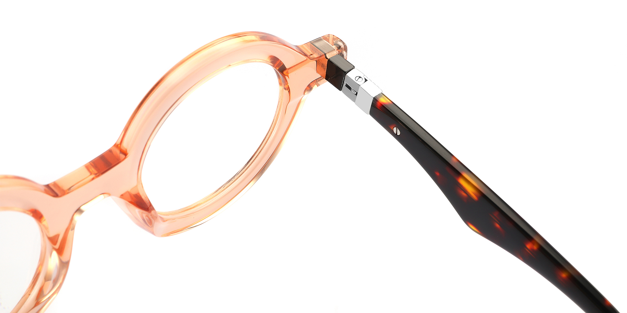 نظارات خلات دائرية كلاسيكية للجنسين مع ديكور معدني 