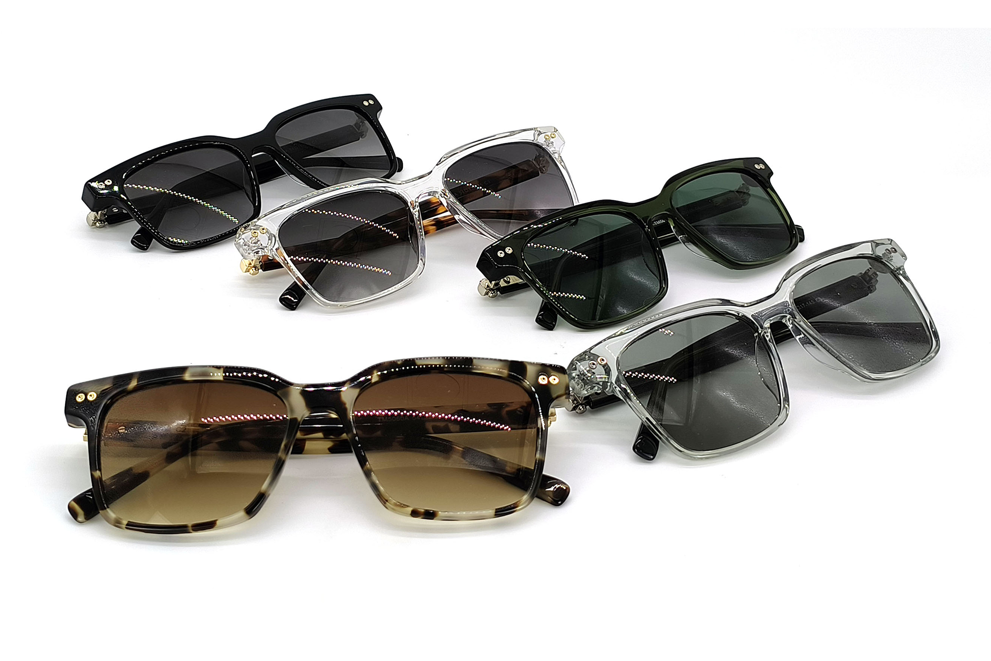 نظارات شمسية مربعة مصنوعة يدوياً من الأسيتات الفاخرة مع عدسات مستقطبة