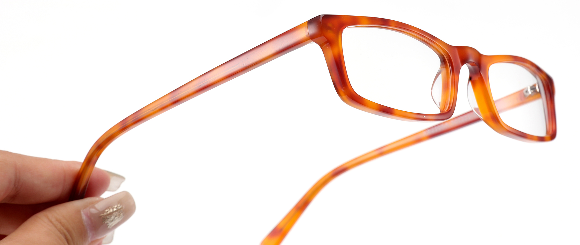 نظارات قراءة أنيقة ذات شكل صغير مريحة ومستطيلة من الأسيتات