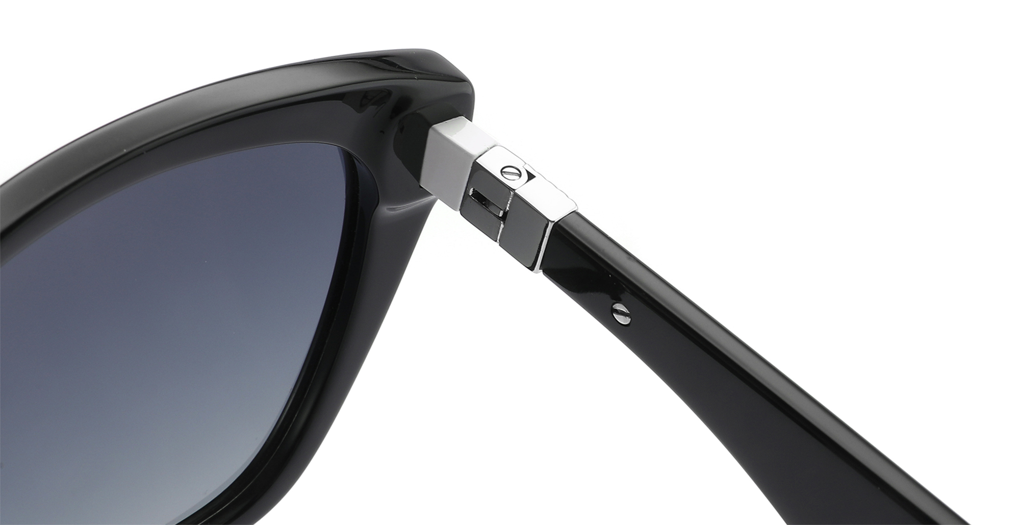 Fashion Hign - نظارة شمسية من الأسيتات مع زخرفة معدنية