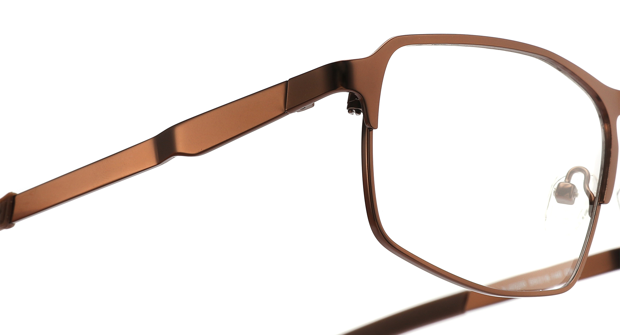 نظارة رياضية معدنية سداسية للرجال بأطراف مطاطية