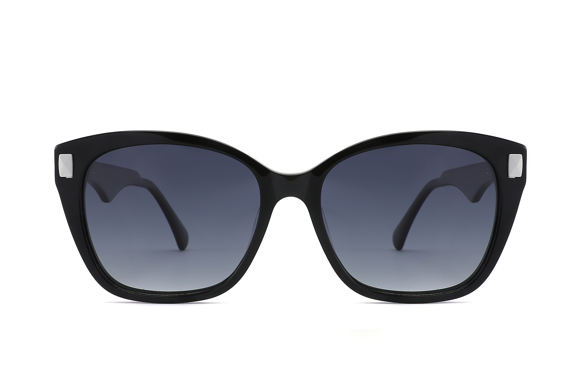 Fashion Hign - نظارة شمسية من الأسيتات مع زخرفة معدنية