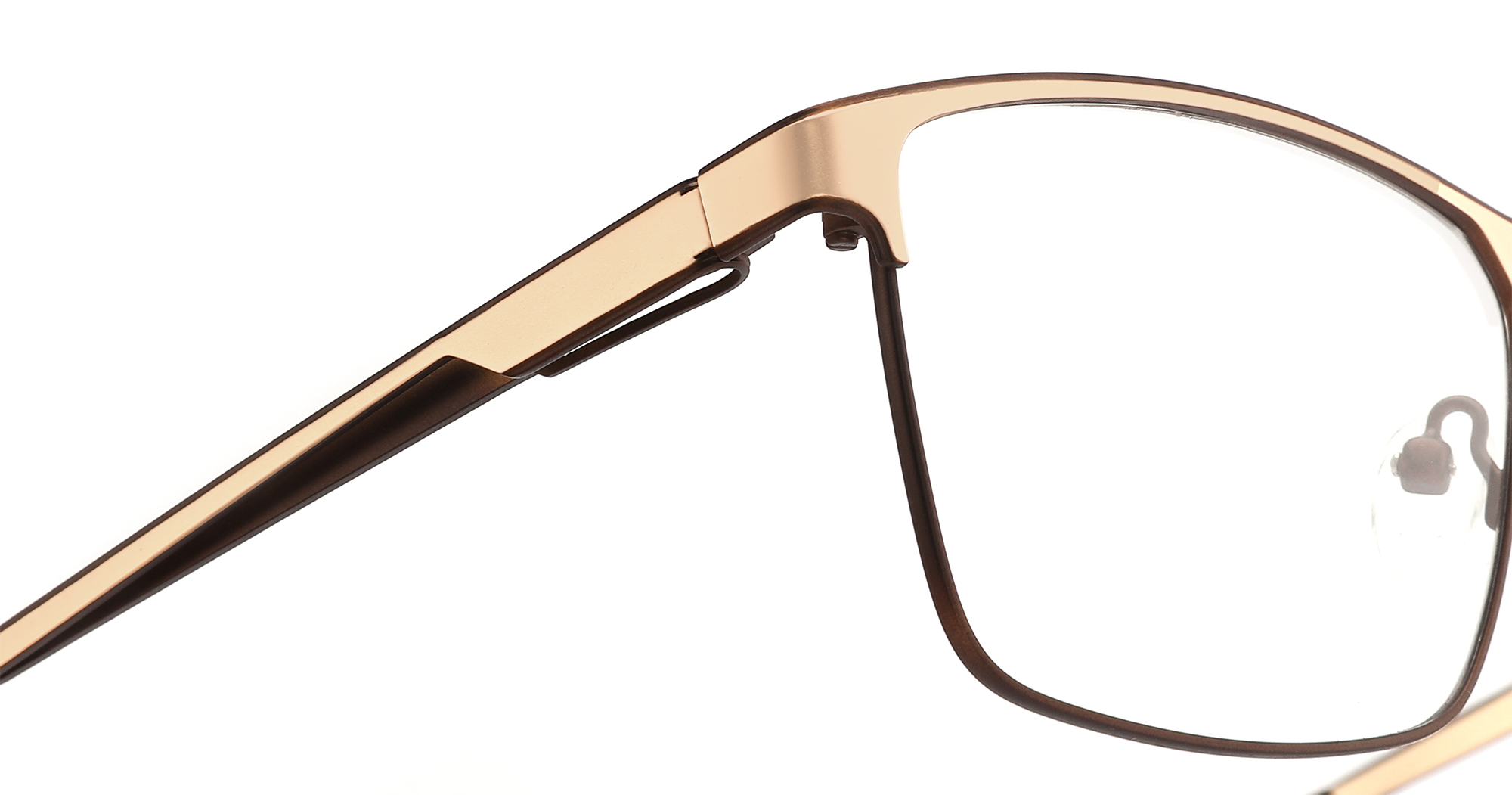 نظارة رياضية معدنية سداسية للرجال بأطراف مطاطية